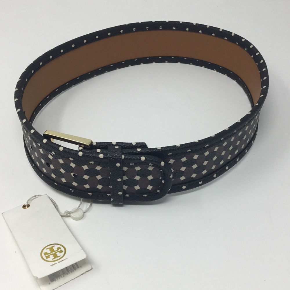 NWT Tory Burch Haber Print Belt Java Size XS